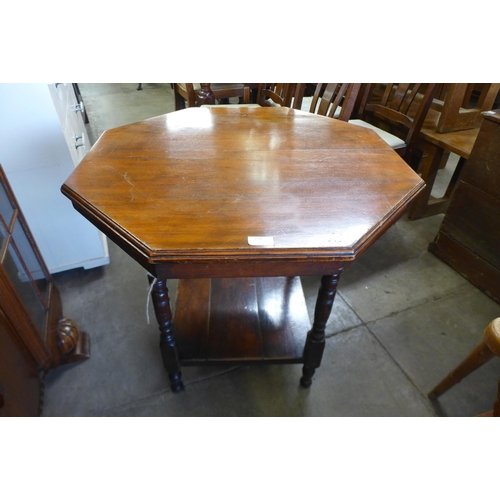 170 - An Edward VII mahogany octagonal occasional table