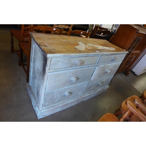 173 - A Victorian painted pine dresser