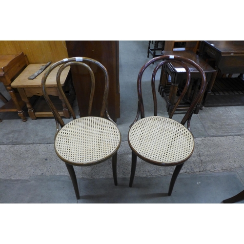 176 - A pair of beech bentwood chairs