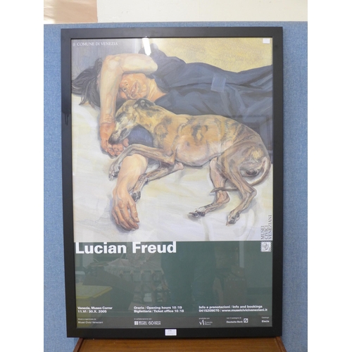 270 - A Lucian Freud exhibition print, framed