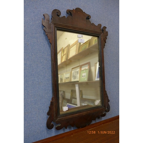 282 - A George II mahogany mirror, 65 x 41cms