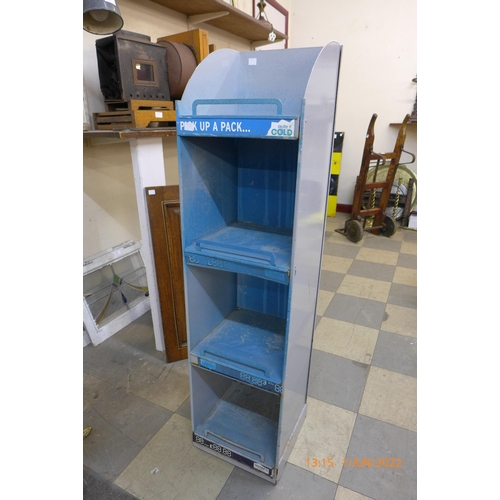 301 - A 1980's metal beer display cabinet