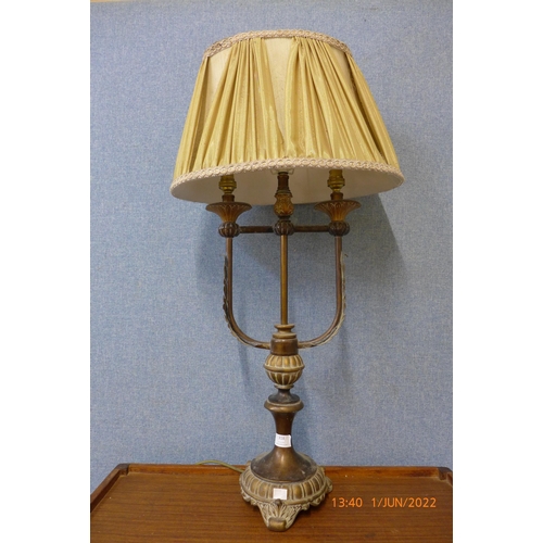 318 - A French style faux bronze table lamp