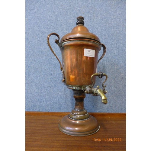 323 - A copper urn