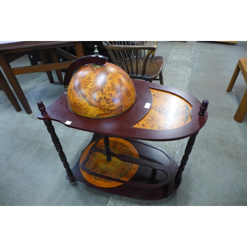 64b - A terrestrial globe cocktail cabinet/trolley