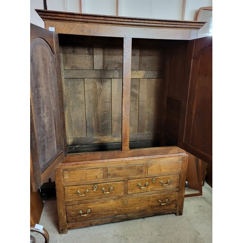 2 - A George III oak housekeeper's cupboard