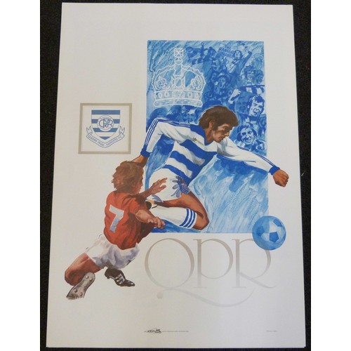 745 - Two Activity Promotions Limited football posters, printed 1970's, QPR FC and Stoke City FC