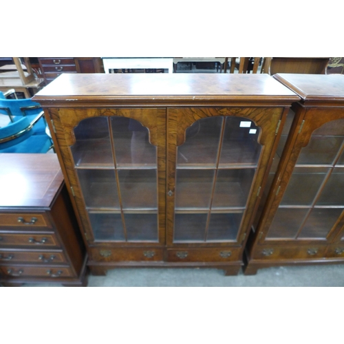 102 - A pair of figured walnut side cabinets