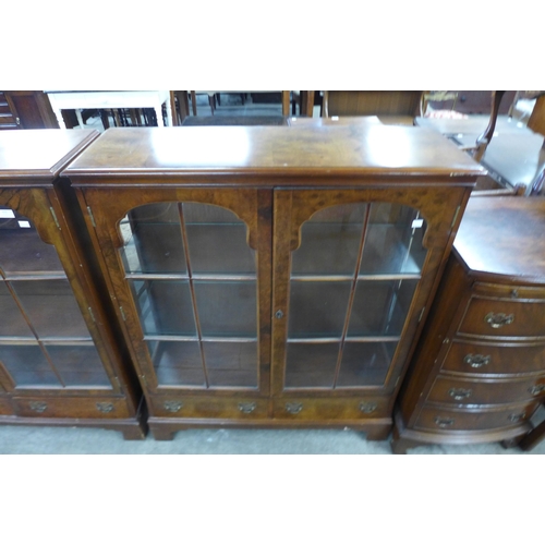 102 - A pair of figured walnut side cabinets