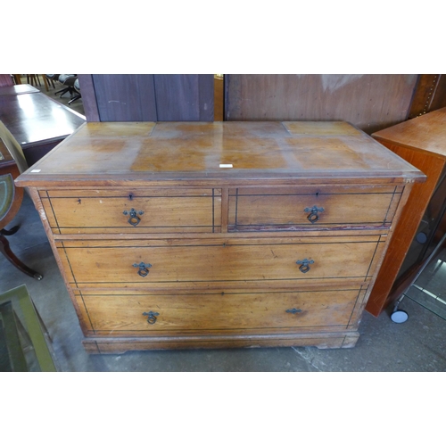 166 - A Victorian pine chest of drawers