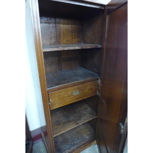 168 - A tall Victorian walnut safe cabinet, 177cms h, 75cms w, 50cms d