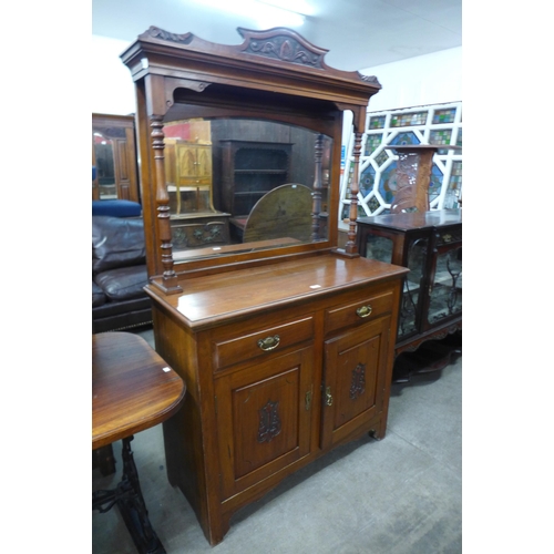 187 - An Edward VII walnut mirror back sideboard