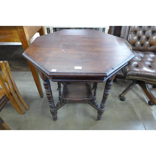 206 - An Edward VII mahogany octagonal occasional table