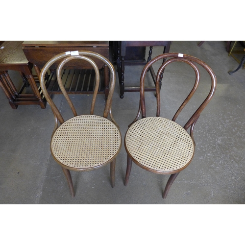 217 - A pair of beech bentwood chairs