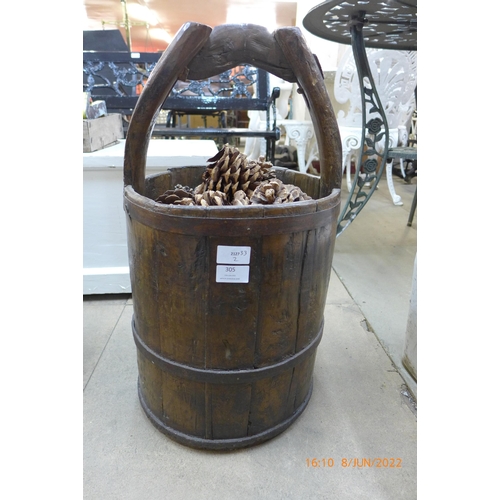 305 - A wooden bucket