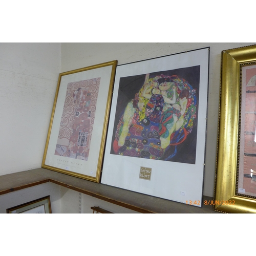 330 - Two Gustav Klimt prints, framed