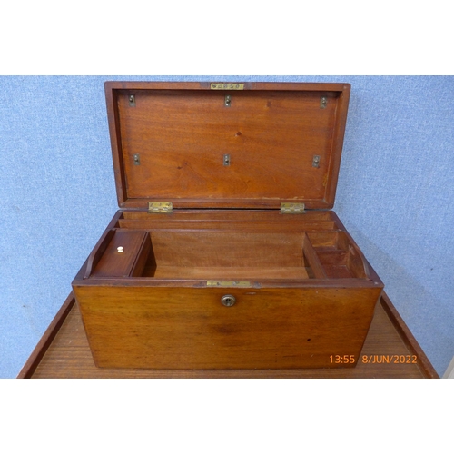 345 - An Anglo Indian mahogany fitted writing box