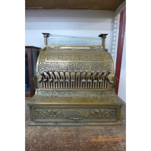 401 - An American brass National cash register