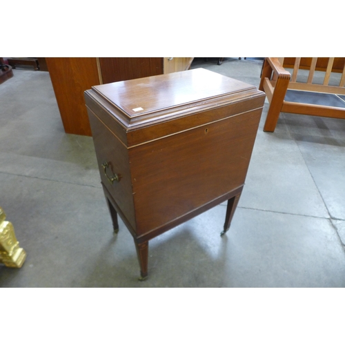 43 - A George IV inlaid mahogany wine cooler