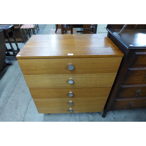 80 - A teak chest of drawers