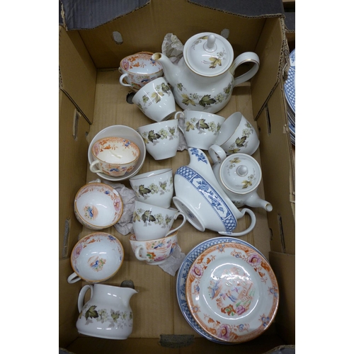 1047 - Tea and dinnerwares, Royal Doulton Larchmont, Johnson Bros The Exeter and an Oriental tea set **PLEA... 