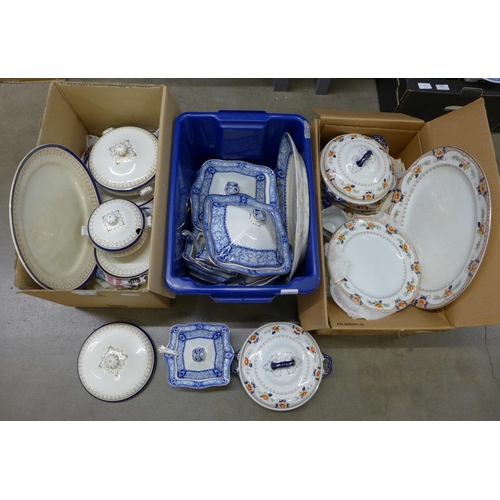 1051 - A collection of dinnerwares including Meir Works Longton Milan serving plates and two serving bowls ... 