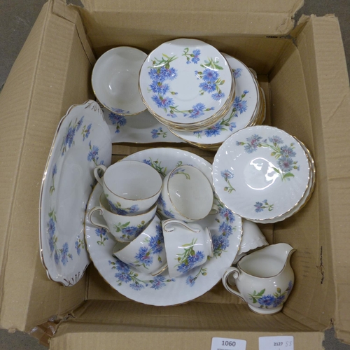 1060 - Two Florentine Italy vases and an Royal Adderley Cornflower china tea set **PLEASE NOTE THIS LOT IS ... 