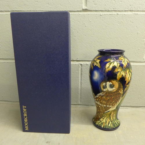 601 - A Moorcroft Nighwatch vase, designed by Philip Gibson, limited edition 81/100, 31.5cm, £479 when new