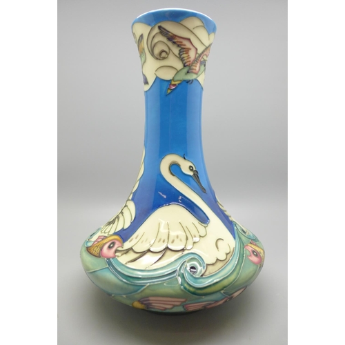 616 - A Moorcroft Odyssey vase, designed by Beverley Wilkes, limited edition, 176/500, 21cm, £235 when new