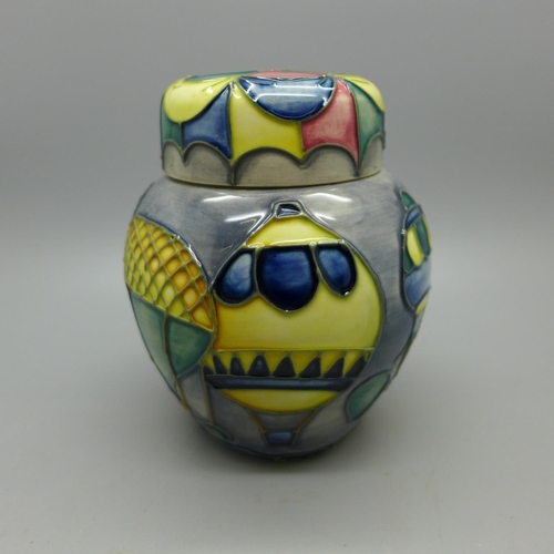 650 - A Moorcroft Balloons ginger jar, designed by Jeannie McDougal, RRP £126 when new