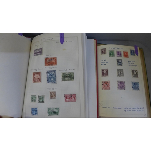 684 - Two albums of stamps, Commonwealth, King George VI & QE11, VF used, values up to £1, strength in Aus... 