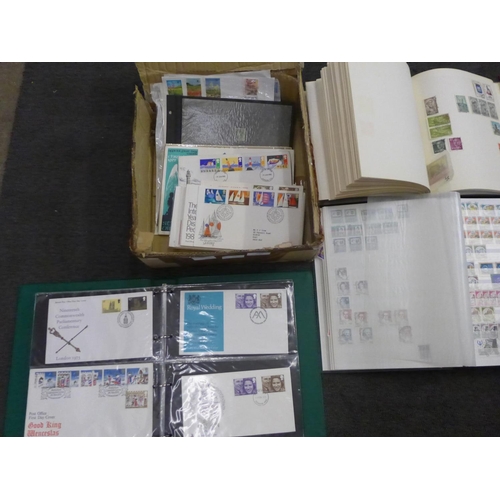 709 - Stamps - box of albums and covers