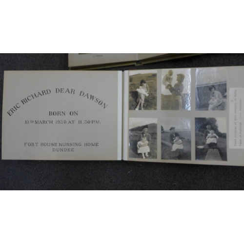 710 - Early to mid 20th century family photo albums including France, Ireland, Majorca and cruise to Malay... 