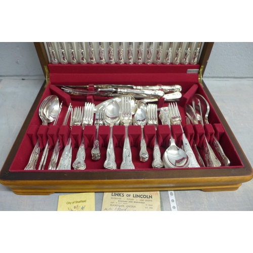 799 - A canteen of silver plated cutlery by John Turton