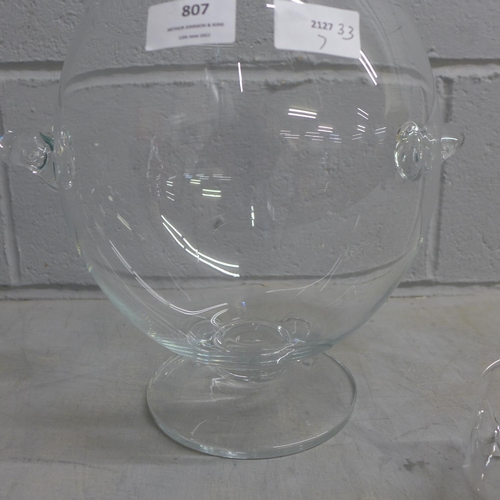 807 - A LSA glass punch bowl and ladle set **PLEASE NOTE THIS LOT IS NOT ELIGIBLE FOR POSTING AND PACKING*... 