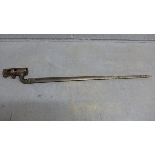 819 - An Enfield percussion musket rifle, 1853 pattern, with bayonet