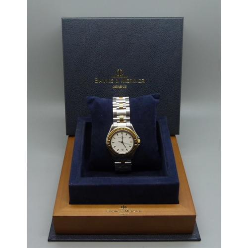 827 - A Baume & Mercier Geneve Malibu wristwatch, with original receipt, paperwork, box and extra links, t... 