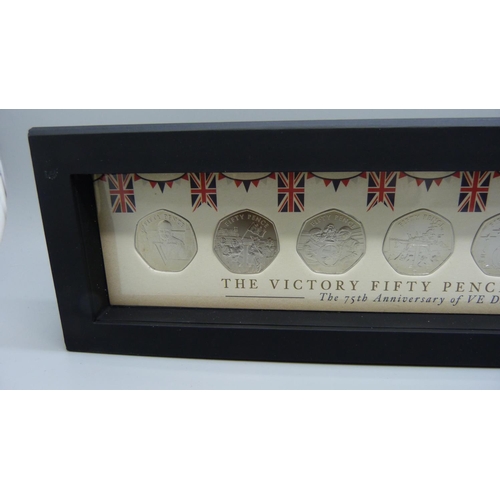 838 - The 75th anniversary of VE Day 50p coin set