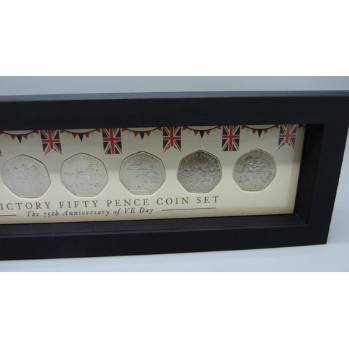 838 - The 75th anniversary of VE Day 50p coin set