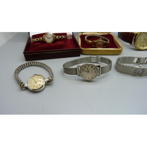 855 - A gentlemen's Citizen WR100 alarm chronograph and a lady's 9ct gold Smiths Astral and Summit with 9c... 