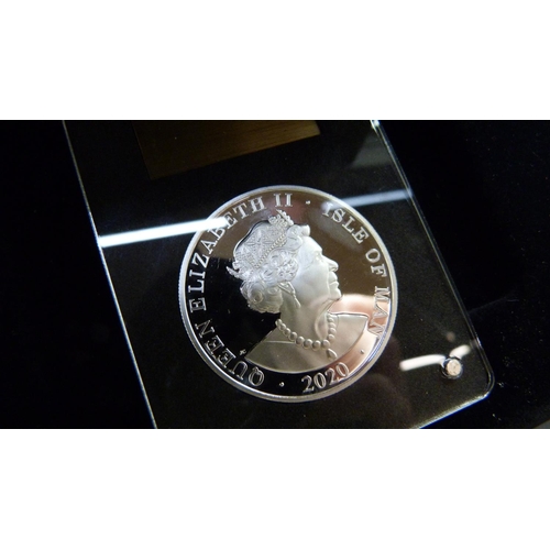 860 - A 2020 1oz The Anniversary Edition Silver Angel coin, cased