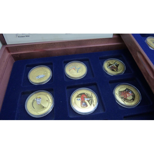 864 - A Windsor Mint 2020 limited edition 18 coin set, The Apollo Missions, cased with certificate