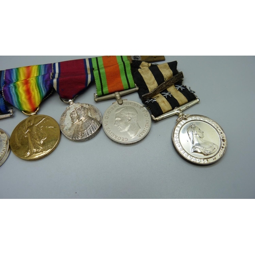 918 - A set of seven medals to 07202 L. Cpl. G.F. Chisnall