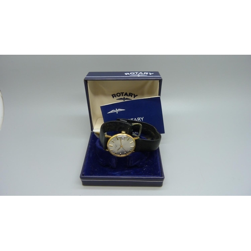 937 - A Rotary dress wristwatch with date, boxed