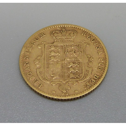 996 - An 1871 shield-back half sovereign