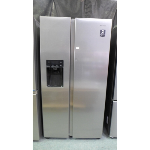 3033 - Hisense Side-By-Side Stainless Steel Fridge Freezer  (Model: RS694N4TZF) (4110-27)   Original RRP £7... 