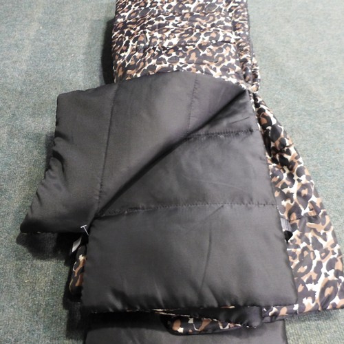 3135 - Six George Leopard Print & Black Scarves