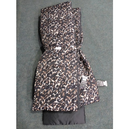 3135 - Six George Leopard Print & Black Scarves