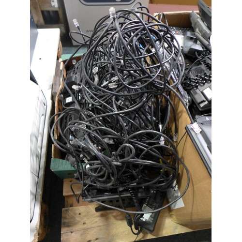 3171 - Pallet of misc. IP phones, power leads, etc. * this lot is subject to VAT