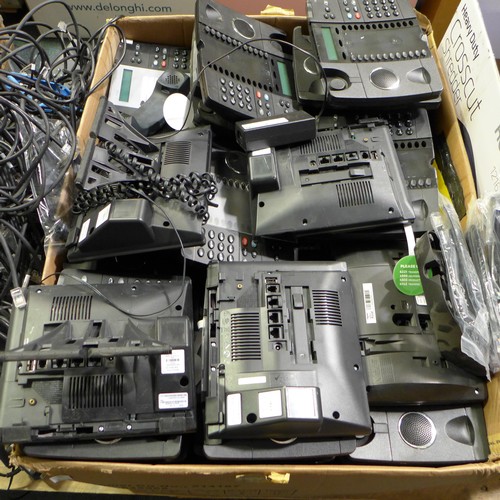 3171 - Pallet of misc. IP phones, power leads, etc. * this lot is subject to VAT